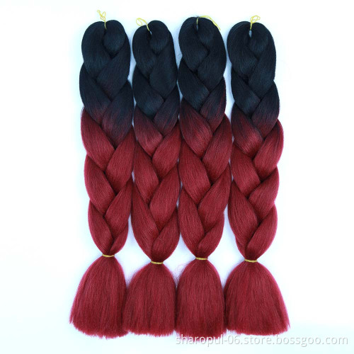 Hot sale jumbo ombre braiding hair weave in hair extension and wholesale bulk hair for braiding